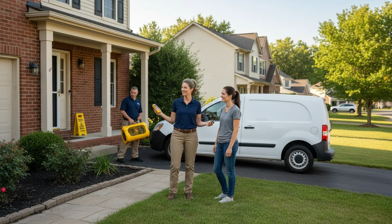 Residential water damage restoration in Cuba, IL